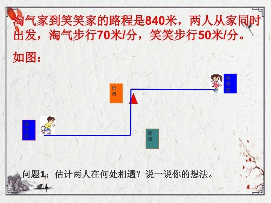 2022年新北师大版五年级下册数学相遇问题ppt课件完整版_第5页