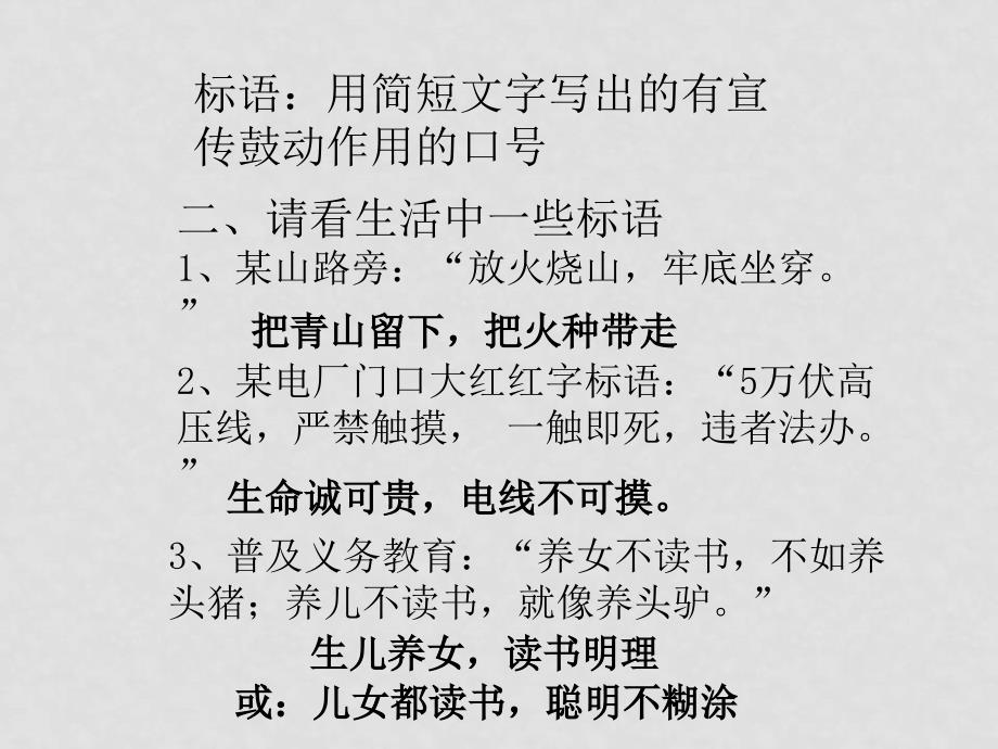 高中语文高考复习《语句》专题系列课件15《标语、广告、赠言的拟写》人教版_第3页