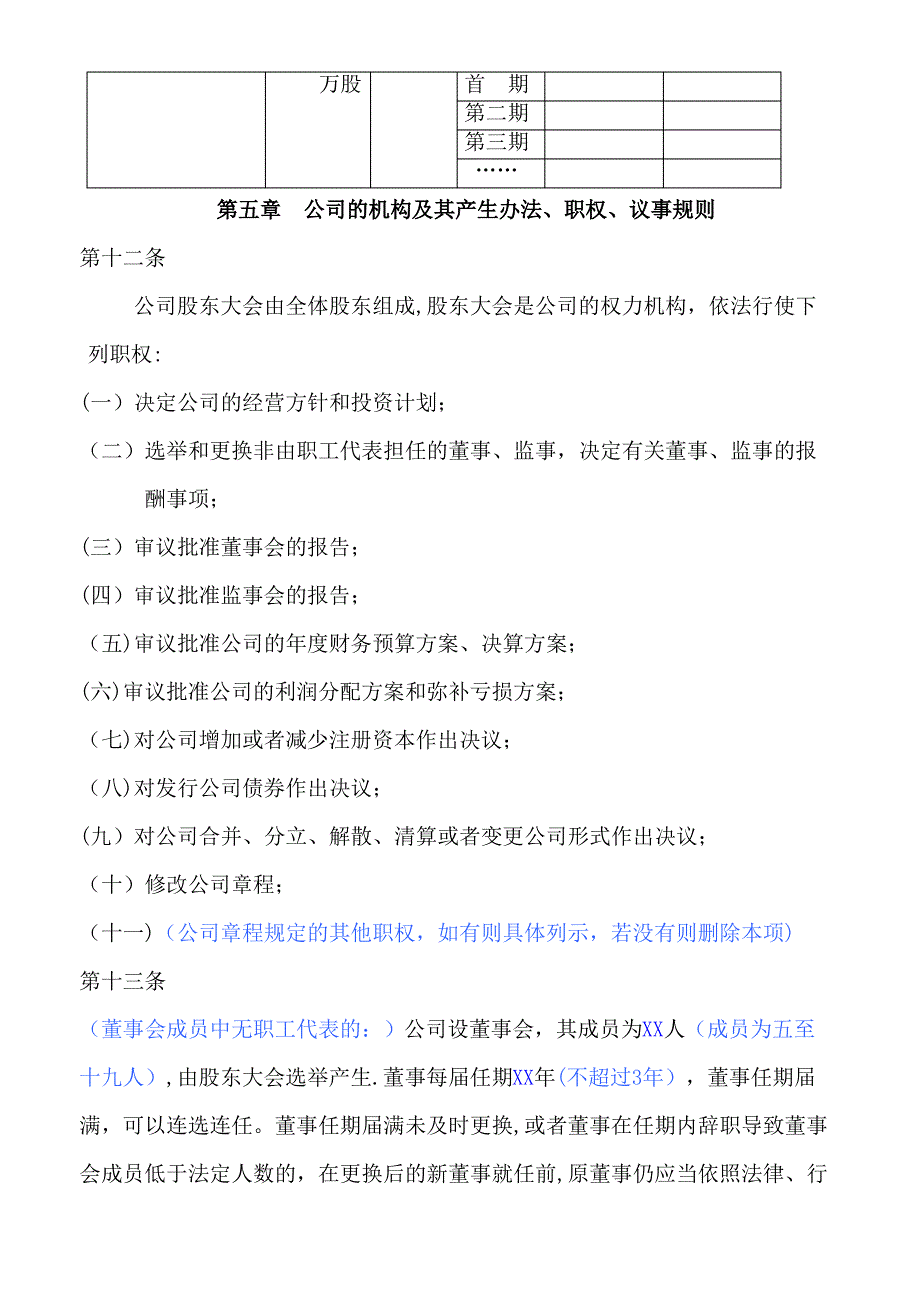 股份有限公司章程股东大会、董事会、监事会_第3页