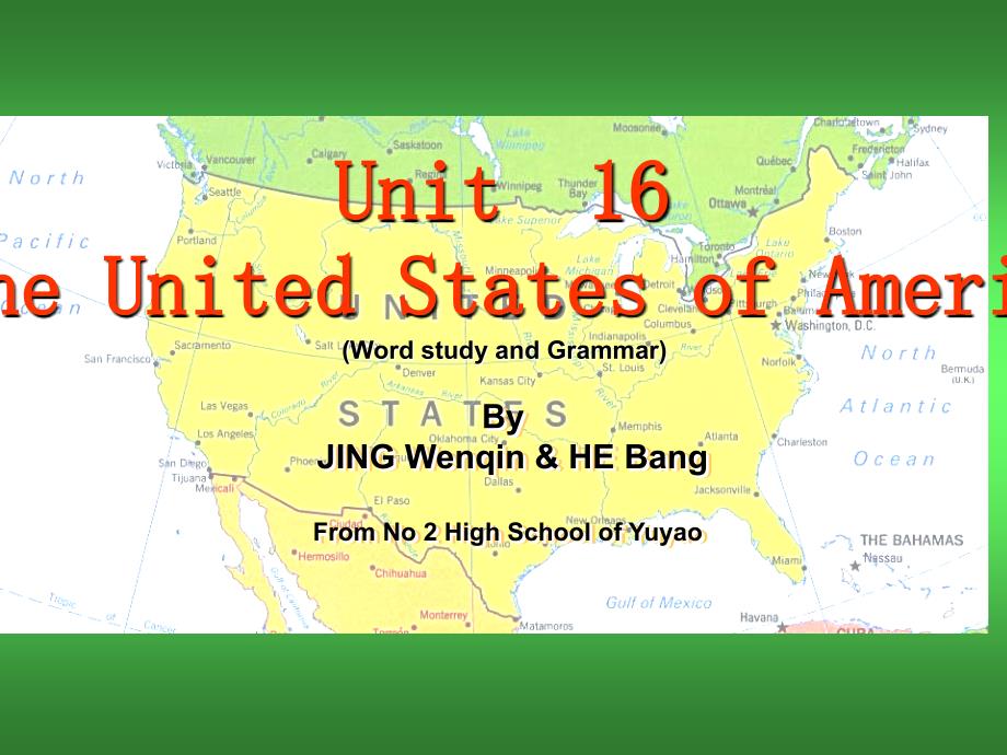 人教版高中英语课件：unit16 Word study and grammar_第1页