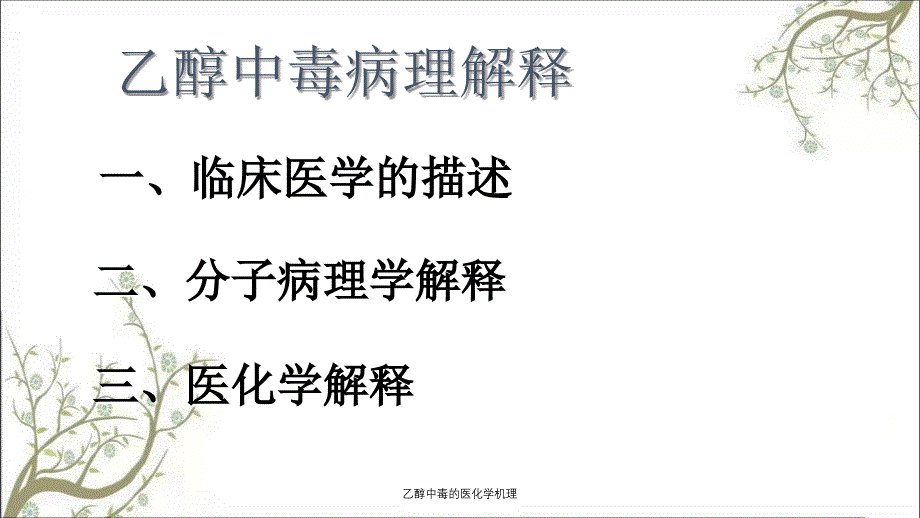 乙醇中毒的医化学机理课件_第4页