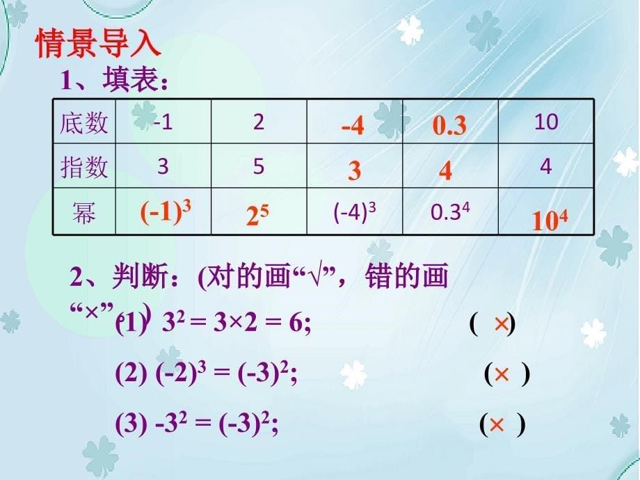 北师大版数学七年级上册同步教学课件：2.9有理数的乘方2 (共16张PPT)_第5页