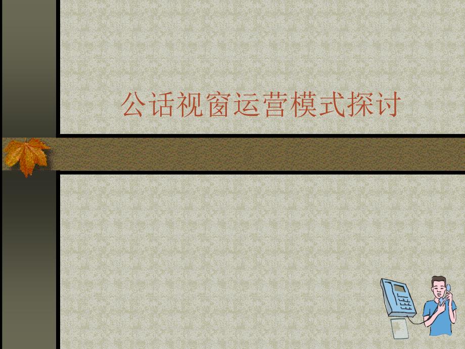 公话视窗运营模式探讨.ppt_第1页