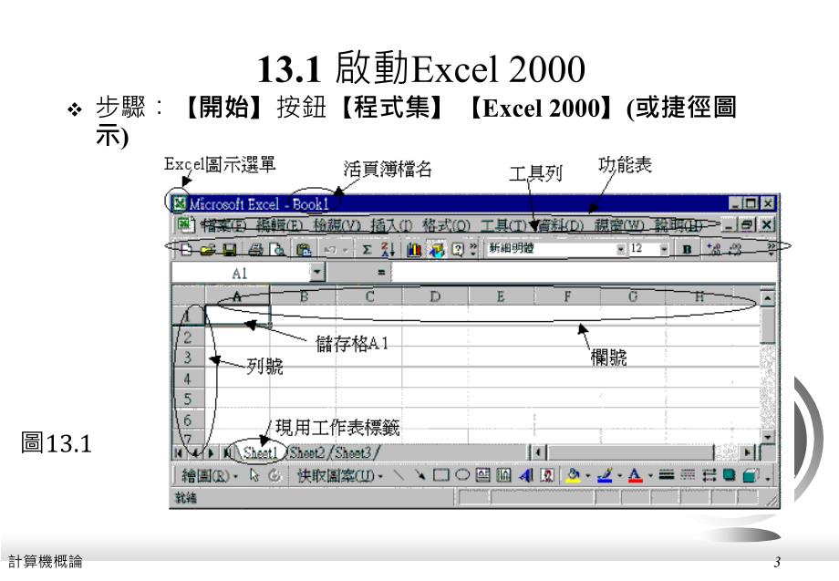 十三章资料表格化与整理Excel2000的使用_第3页