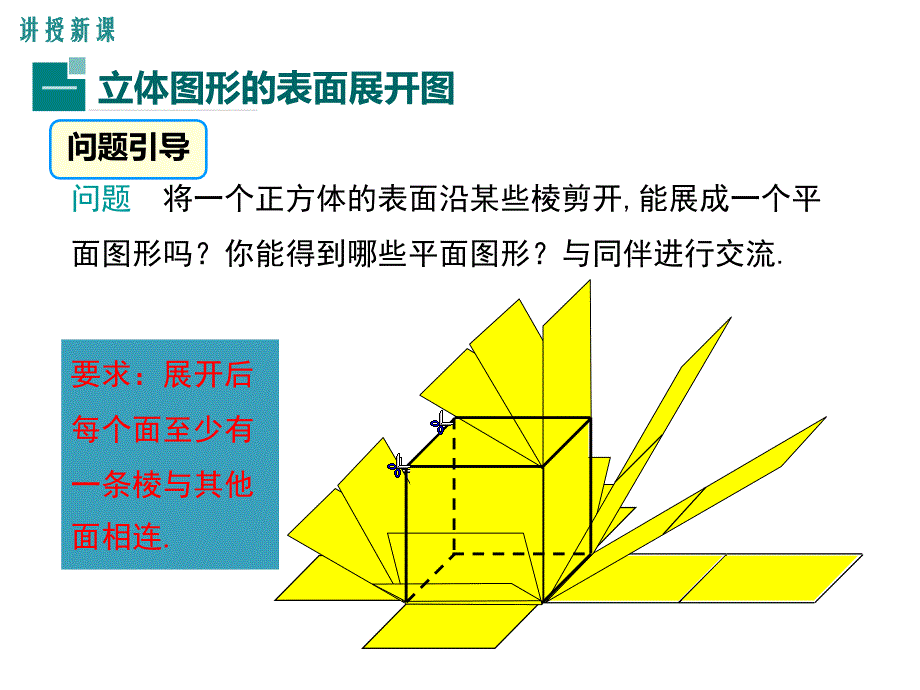 华师大版七年级数学上册课件4.3立体图形的表面展开图_第4页