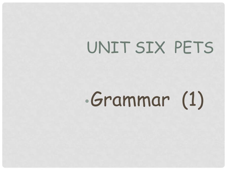 七年级英语U6课件教案资料包牛津版grammar1_第1页