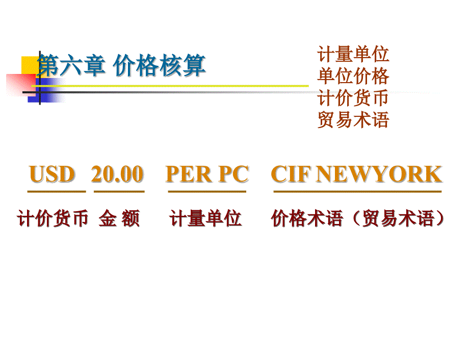 国际贸易理论与实务第六章第三节价格核算（本科）定稿课件_第1页