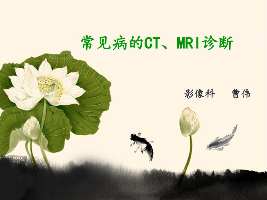 医学影像诊断中常见疾病的CT、MRI诊断_第1页