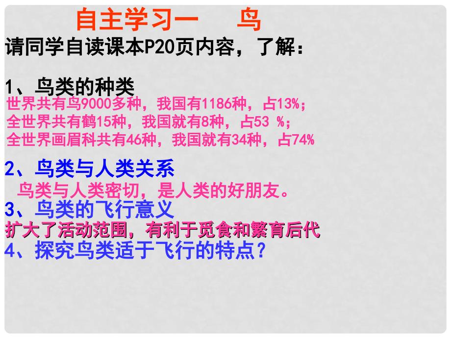 山东省聊城莘县翰林中学八年级生物上册 空中飞行的动物课件 新人教版_第2页