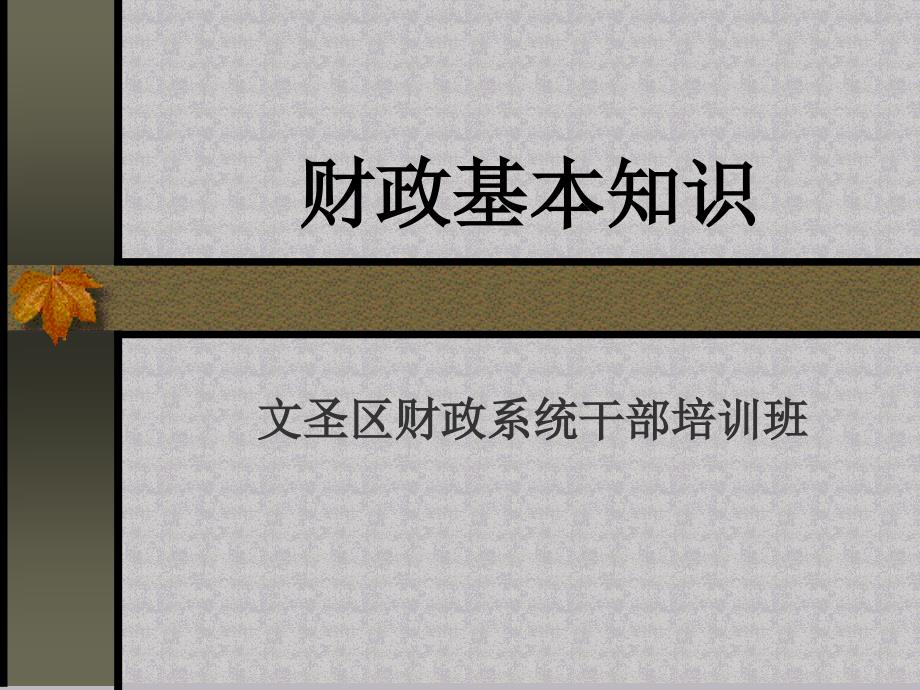 《财政基本知识》PPT课件_第1页