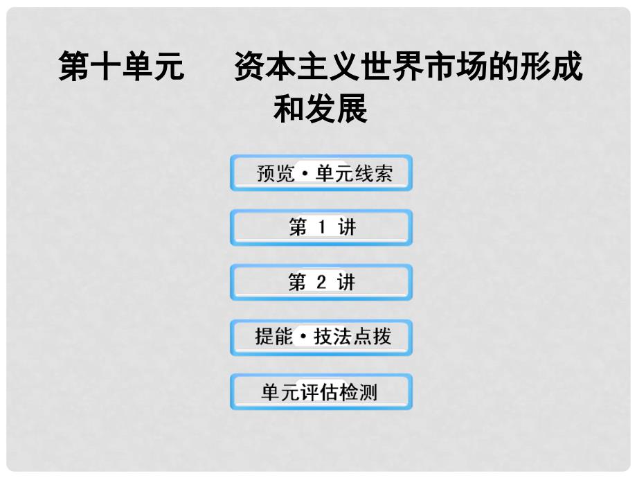 高考历史一轮复习 10资本主义世界市场的形成和发展课件 新人教版_第1页