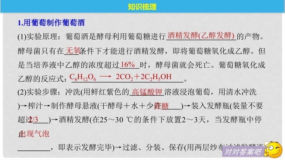 高考生物一轮总复习 第九单元 生物技术实践 第32讲 生物技术在食品加工中的应用、植物的组织培养课件_第5页