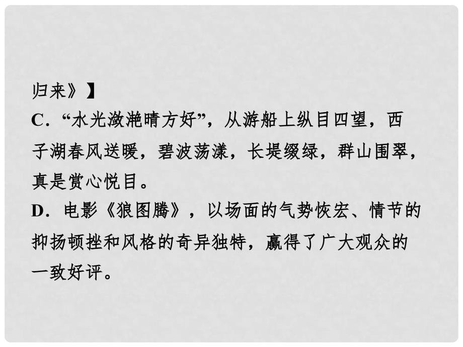 广东省中考语文试题研究 第一部分 基础 专题三 词语运用课件_第5页