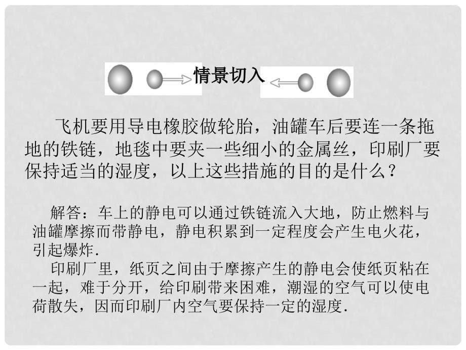 广东省德庆县高中物理 第一章 电与磁 第一节 有趣的静电现象课件 粤教版选修11_第5页