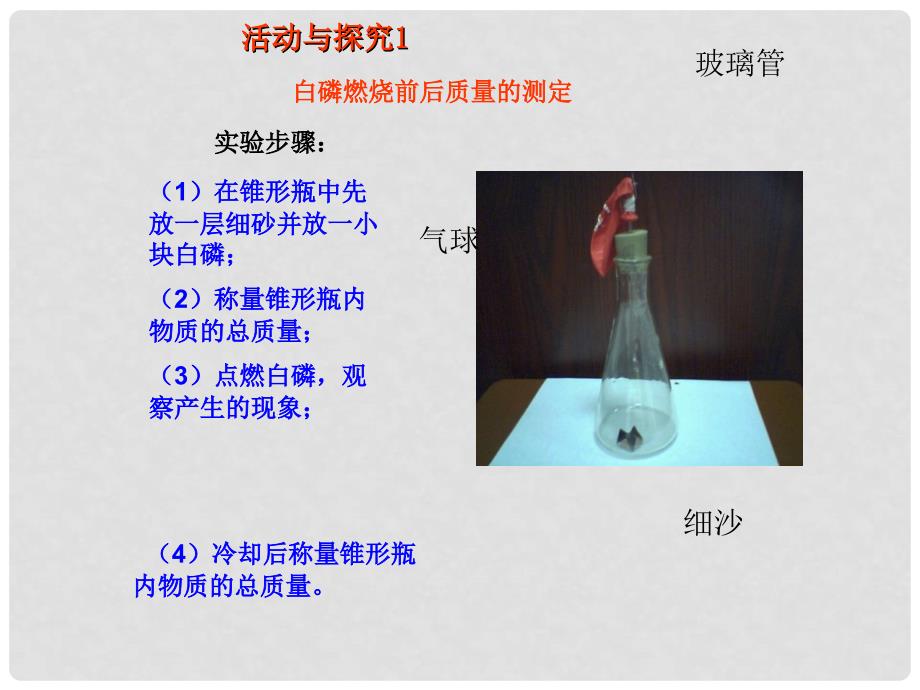 九年级化学上册 4.3 质量守恒定律教学课件 （新版）粤教版_第4页