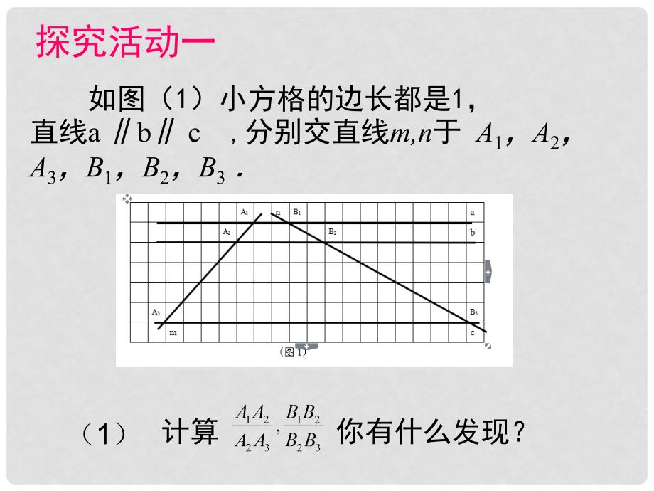 九年级数学上册 4.2 平行线分线段成比例课件 （新版）北师大版_第3页