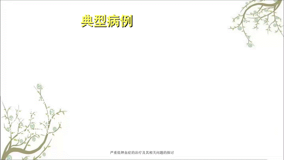 严重低钾血症的治疗及其相关问题的探讨_第2页