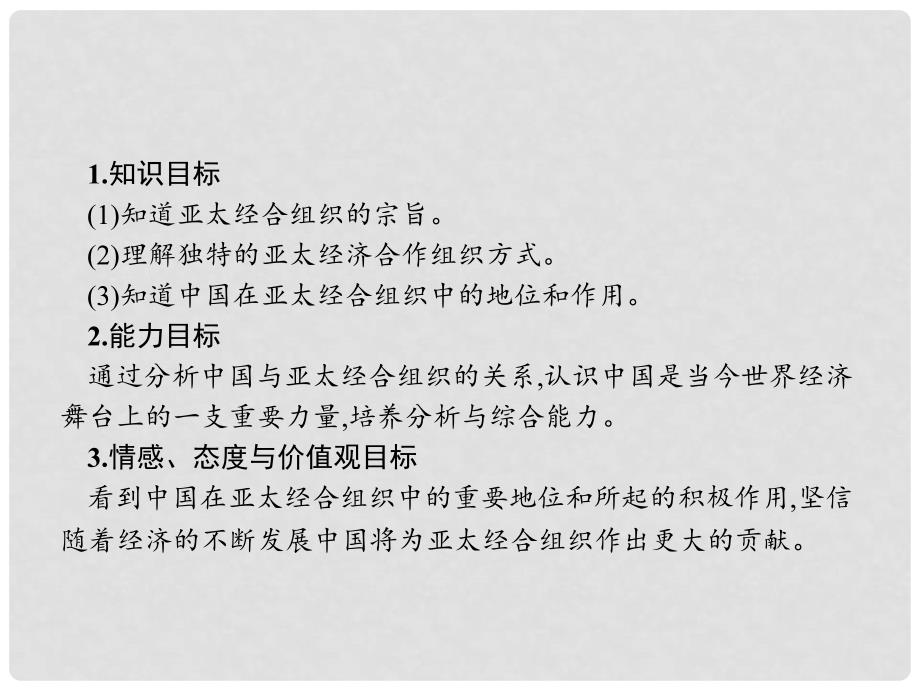 高中政治 专题五 日益重要的国际组织 5.4 亚太经济合作组织：区域经济合作的新形式课件 新人教版选修3_第2页