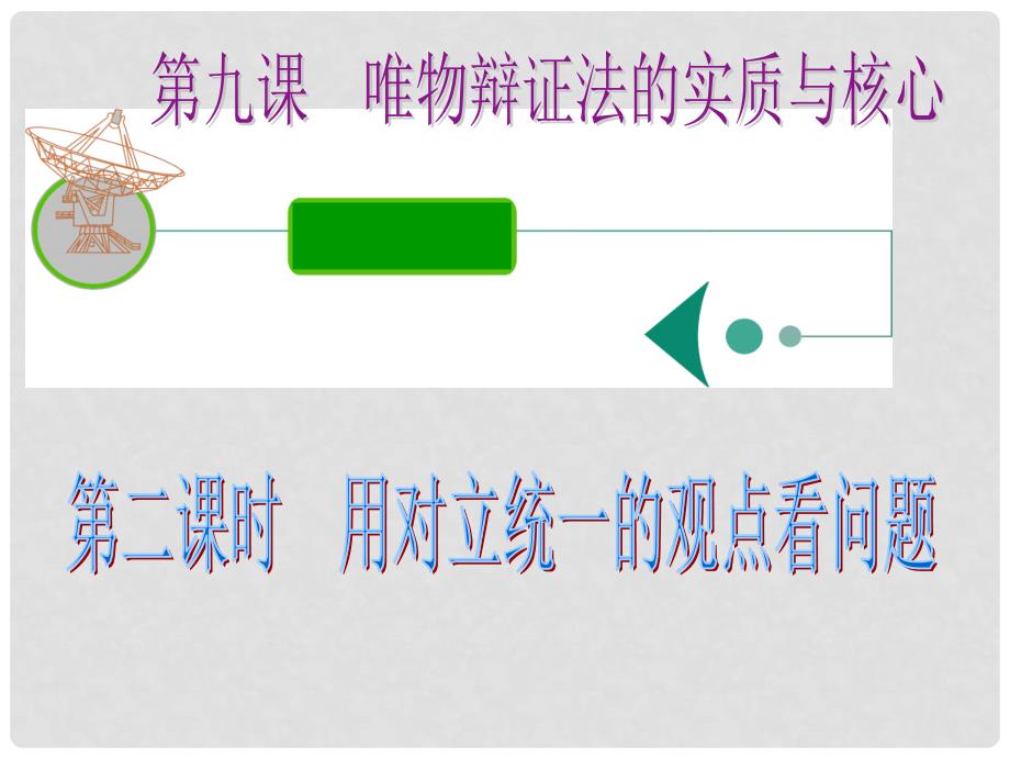 江苏省高考政治复习 第三单元 第九课 第二课时 用对立统一的观点看问题课件 新人教版必修4_第2页