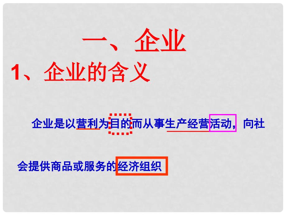 黑龙江省海林市高中政治 第五课 企业与劳动者 第1框 企业的经营课件 新人教版必修1_第3页