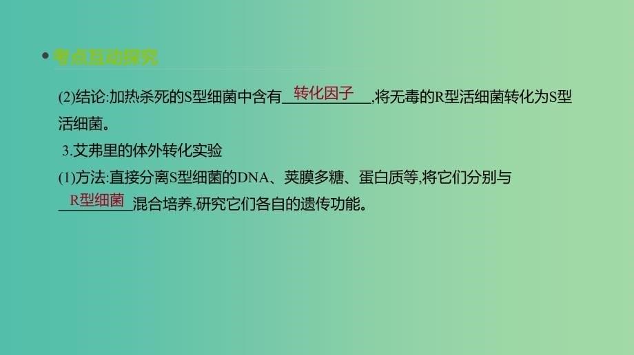 全国通用2020届高考生物优选大一轮复习第6单元遗传的分子基础第17讲DNA是主要的遗传物质课件.ppt_第5页