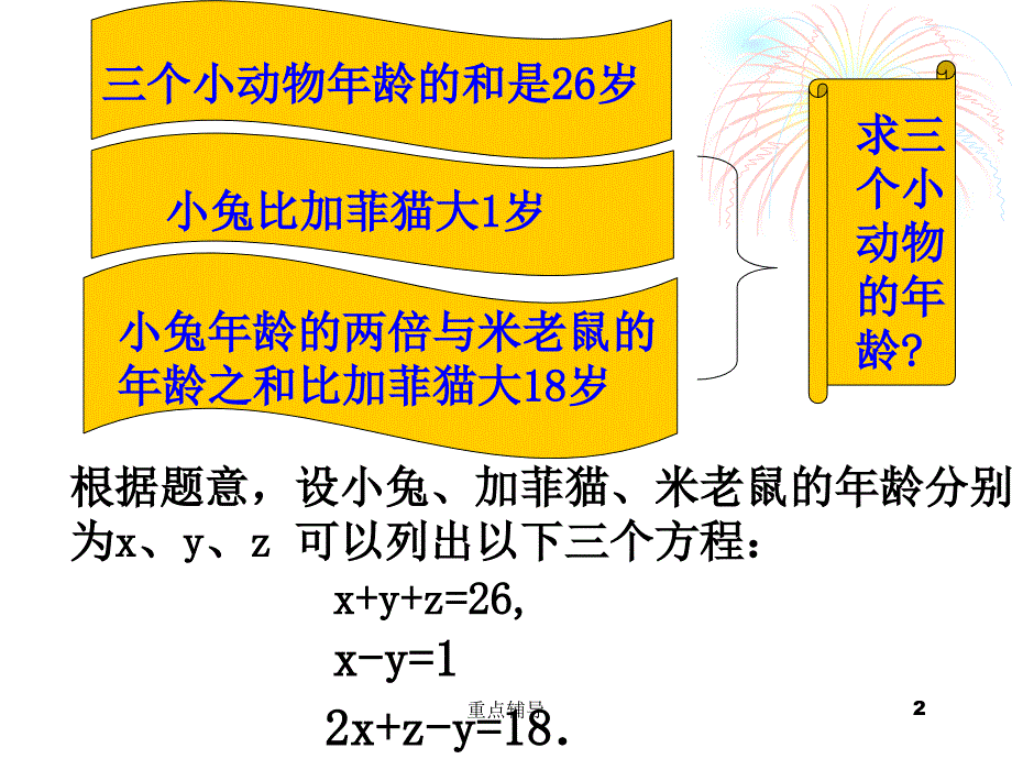 人教版七年级下三元一次方程组重要知识_第2页