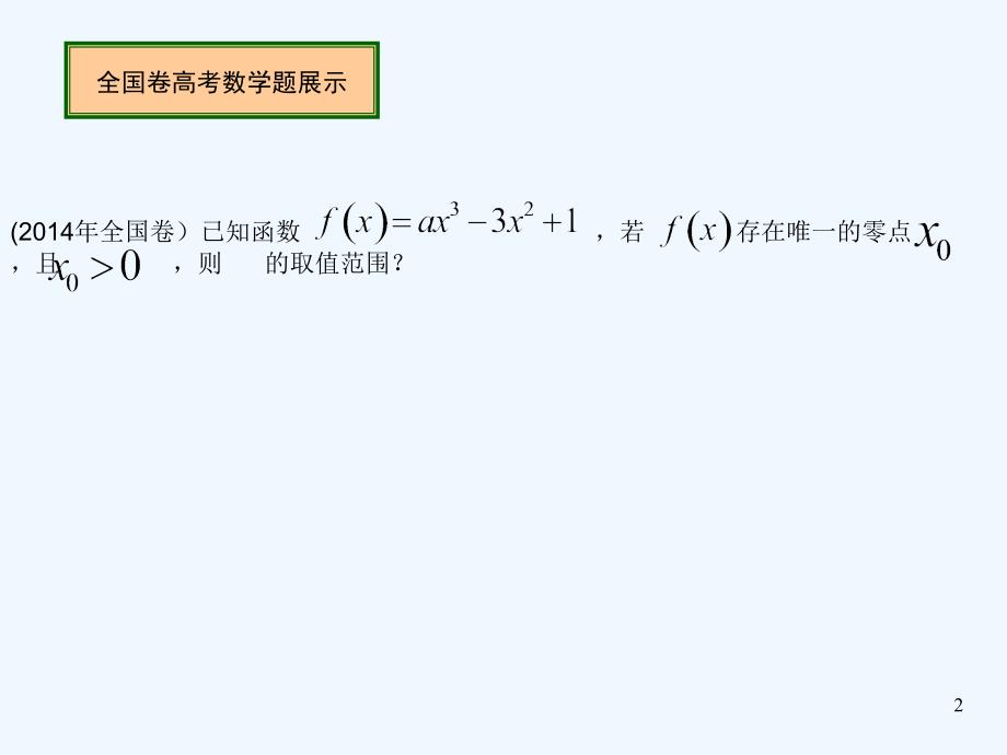 利用导数探究函数的零点问题专题讲座-PPT课件_第2页