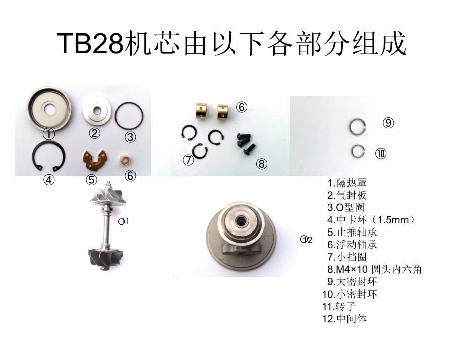 TB28涡轮增压器核心部分(机芯)装配作业指导书课件_第2页