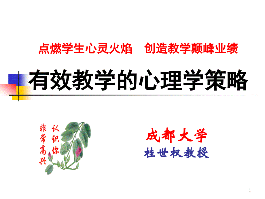 有效教学的心理学策略.ppt_第1页