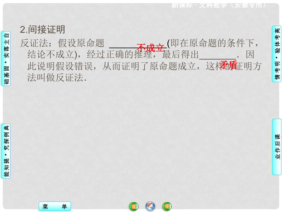 高考数学 第六章 第六节 直接证明与间接证明课件 文 新人教A版_第4页