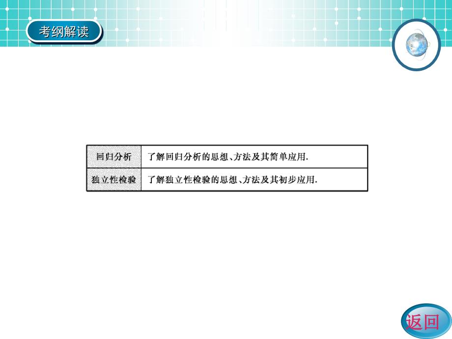 名师伴你行系列高考数学理一轮复习配套精练课件 第十编 概率、统计与统计案例 学8回归分析与独立性检验_第3页