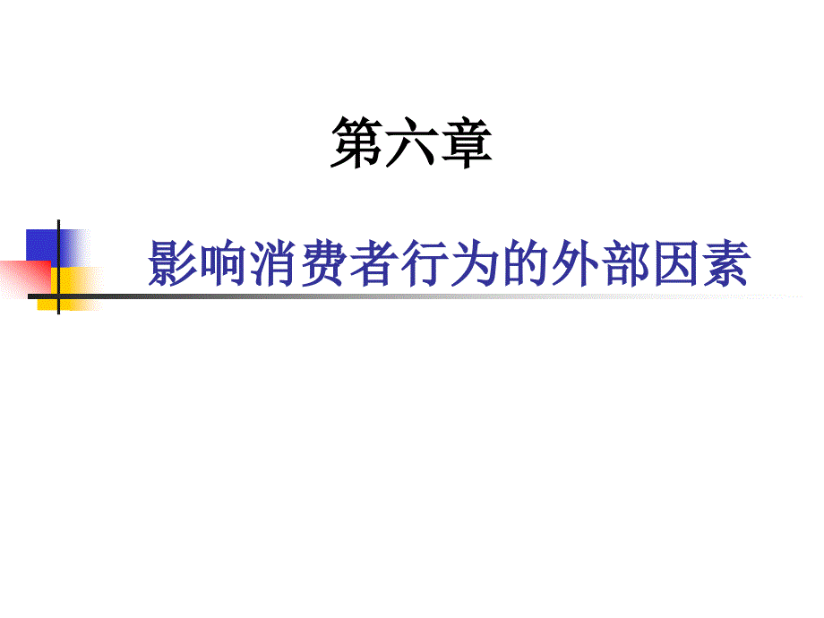 第6章影响消费者行为的外部因素_第1页