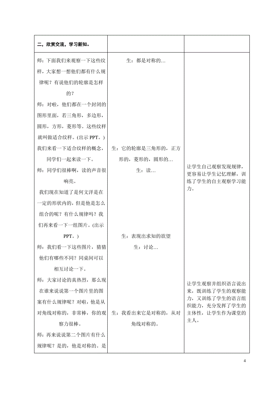 《美丽的纹样》美术教学设计_第4页