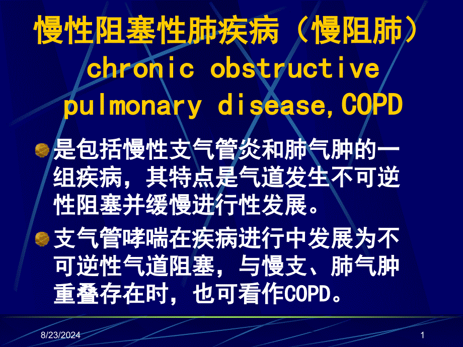 慢性阻塞性肺疾病慢阻肺_第1页