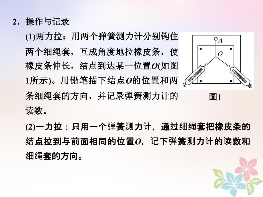 物理 第三章 相互作用 实验：探究求合力的方法 新人教版必修1_第5页