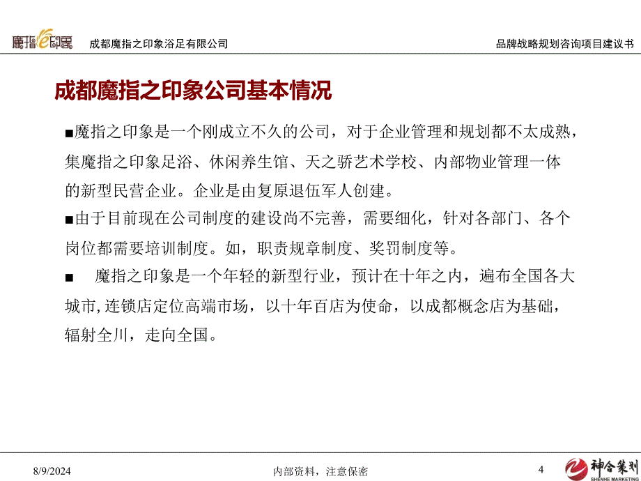 魔指之印象企业整体发展规划咨询项目建议策划书【打造时尚休闲养生会馆连锁第一品牌】 1_第4页