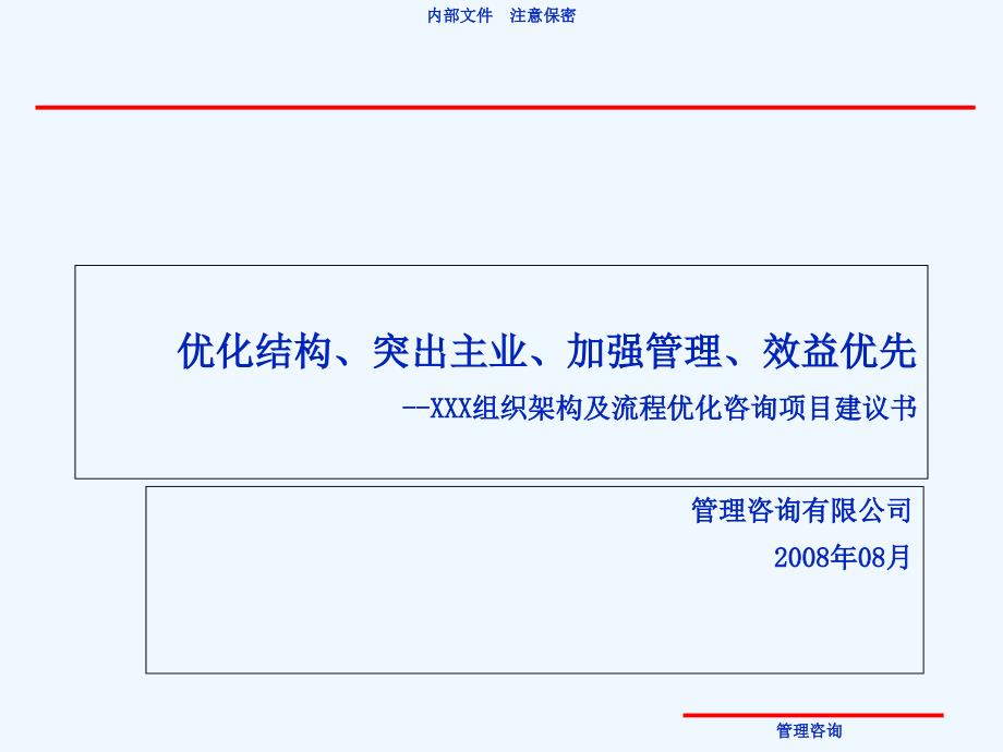 组织架构及流程优化咨询项目建议书课件_第1页