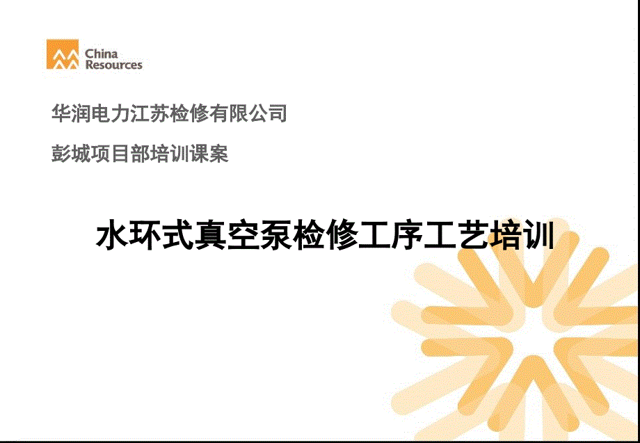 水环式真空泵检修工序工艺.ppt_第1页