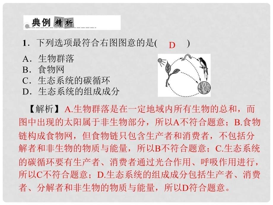 中考科学总复习 满分策略 第一部分 生命科学 第8讲 生物与环境课件_第5页