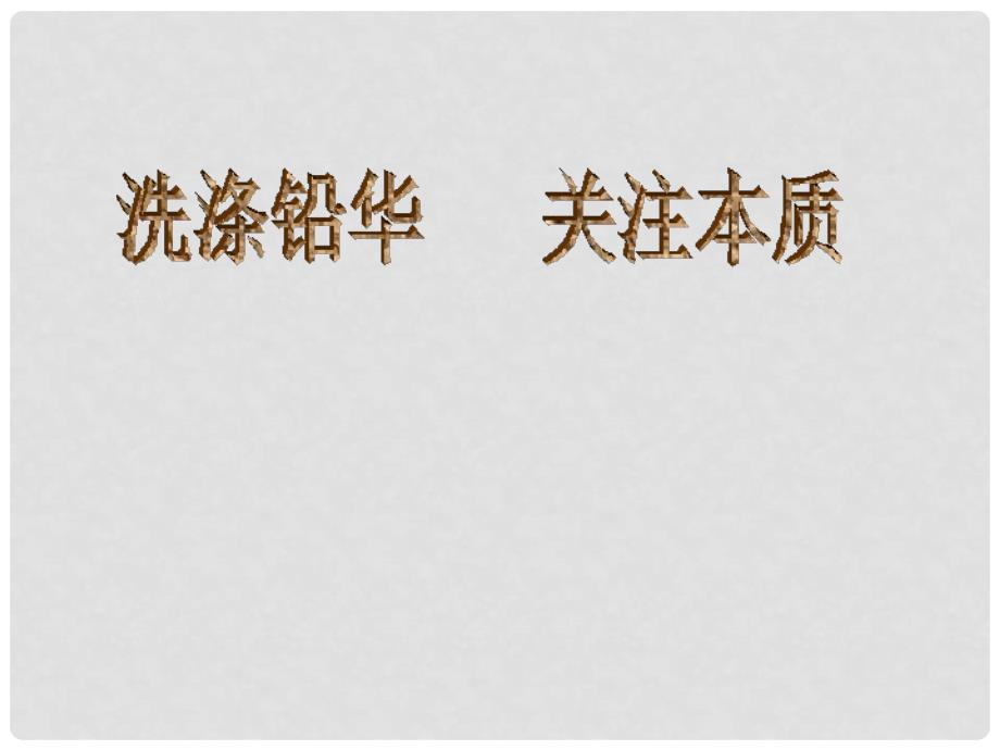 中考数学 洗涤铅华 关注本质复习课件 北师大版_第1页