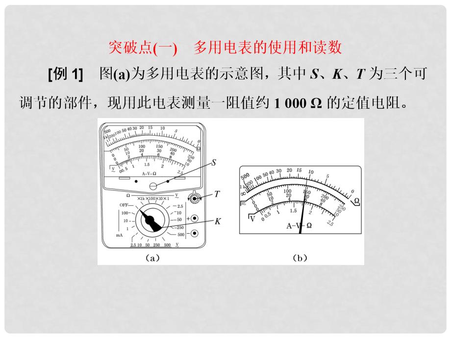 高考物理一轮复习 第七章 恒定电流 实验十 练习使用多用电表课件_第3页