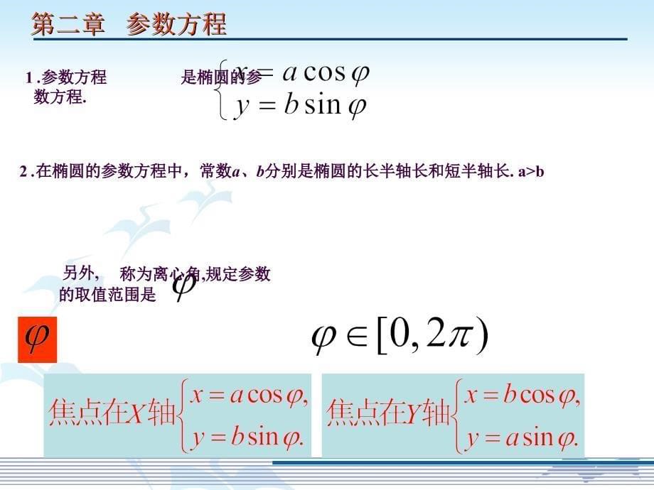 全国优质课一等奖高中数学优质课比赛椭圆的参数方程ppt课件_第5页