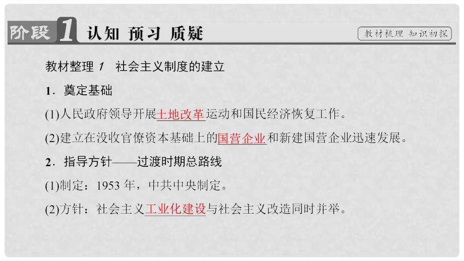 高中历史 专题3 中国社会主义建设道路的探索 1 社会主义建设在探索中曲折发展课件 人民版必修2_第3页