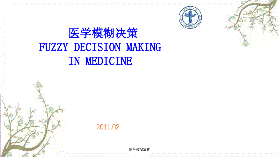 医学模糊决策课件_第1页