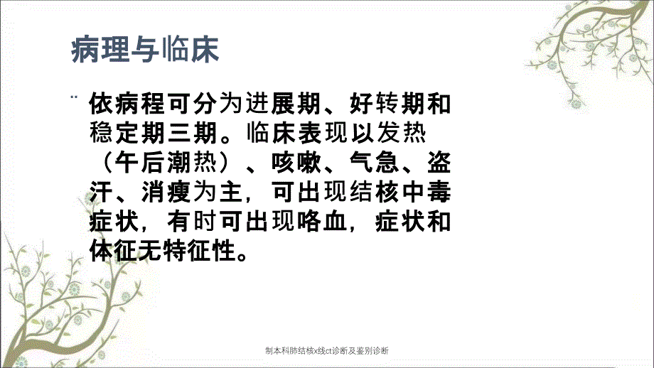 制本科肺结核x线ct诊断及鉴别诊断_第3页