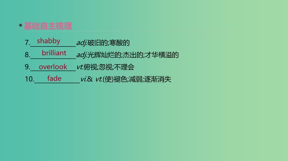 2020版高考英语总复习 Unit 4 Pygmalion课件 新人教版选修8.ppt_第3页