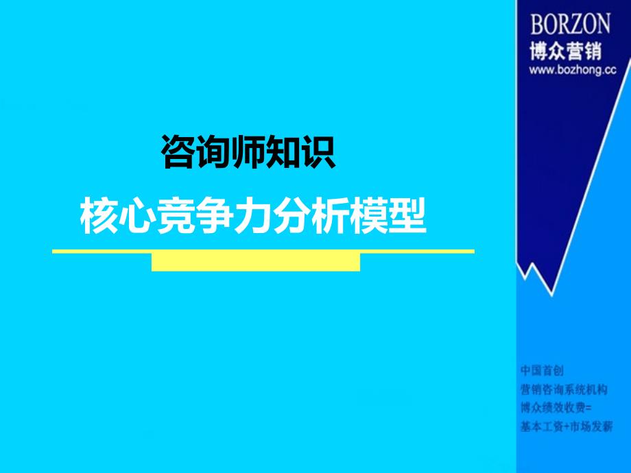 咨询师知识核心竞争力分析模型_第1页