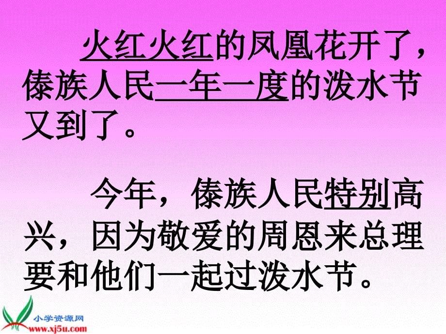 鲁教版语文二年级下册难忘的泼水节PPT课件_第5页