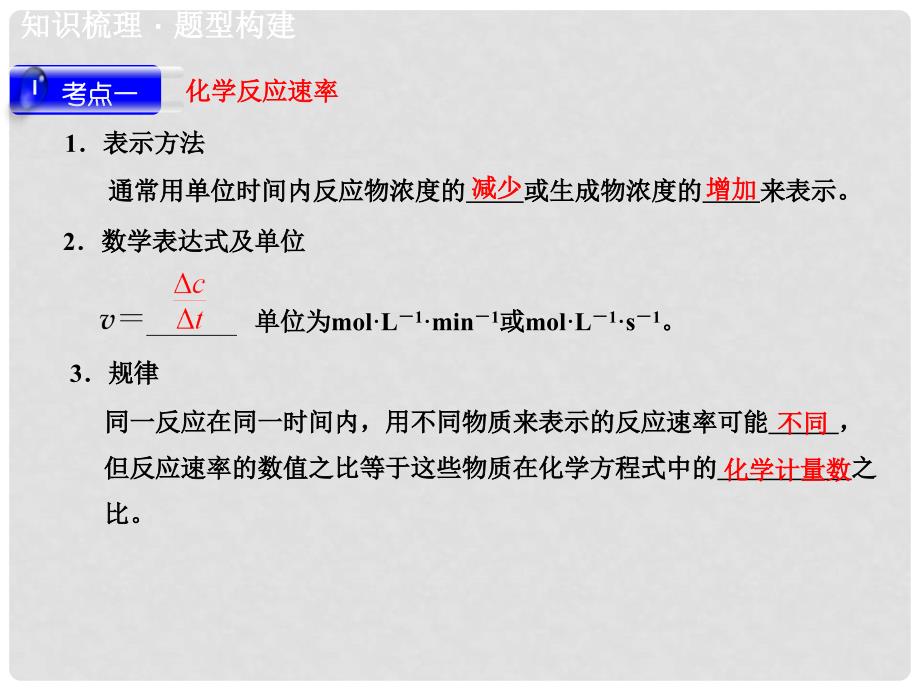 高三化学一轮总复习 第七章 化学反应速率和化学平衡 第1讲 化学反应速率课件 新人教版_第4页