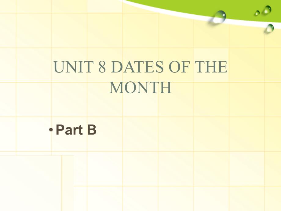 五年级英语下册 Unit 8《Days of the month》（Part B）课件1 （新版）闽教版_第1页